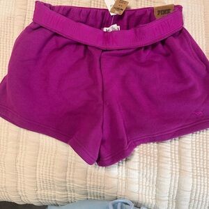NWT PINK Victoria's Secret fold over Women's Shorts size medium